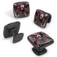 thumbnail image 2 of 4 Pcs Cabinet Handle Drawer Pulls Skull Knobs with Screws Square Furniture Office Cabinet Knob Decoration, 2 of 7