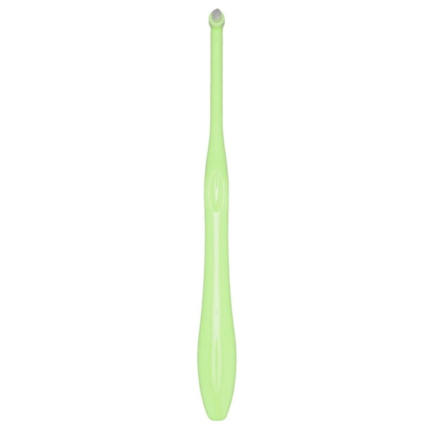 Cepillo de dientes de ortodoncia con un solo espacio entre dientes, cepillo de dientes para limpieza de aparatos dentales, color verde