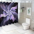 thumbnail image 7 of Fenyluxe Flowers Pretty Shower Curtain Bathroom Decor Polyester Washable Shower Curtain Bathroom Shower Curtain Set with Hooks 36x72, 7 of 7