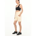 thumbnail image 2 of Ladies Drawstring 95% Cotton Lycra Euro Design Casual Sports Bermuda Shorts, 2 of 7