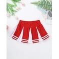 thumbnail image 4 of LiiYii Girls Cheerleading Stage Outfit Sleeveless Zippered Tops with Pleated Skirt Set for School Party Red&White 8, 4 of 7