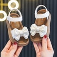 thumbnail image 4 of Mgmyaa Girls Bow Open Toe Sandals with Adjustable Straps Non-Slip Soft Sole Casual Summer Shoes, 4 of 9