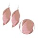 thumbnail image 4 of WEUVEB 1Par Pendientes Colgantes De Cuero Rosa Para Mujer Accesorio Chic Para Ocasiones Especiales, 4 of 8