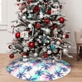 thumbnail image 5 of KLL 48" Christmas Tree Skirt Palm Leaves Xmas Tree Skirts Mat for New Year Xmas Holiday Party Indoor Outdoor Home Decoration, 5 of 7