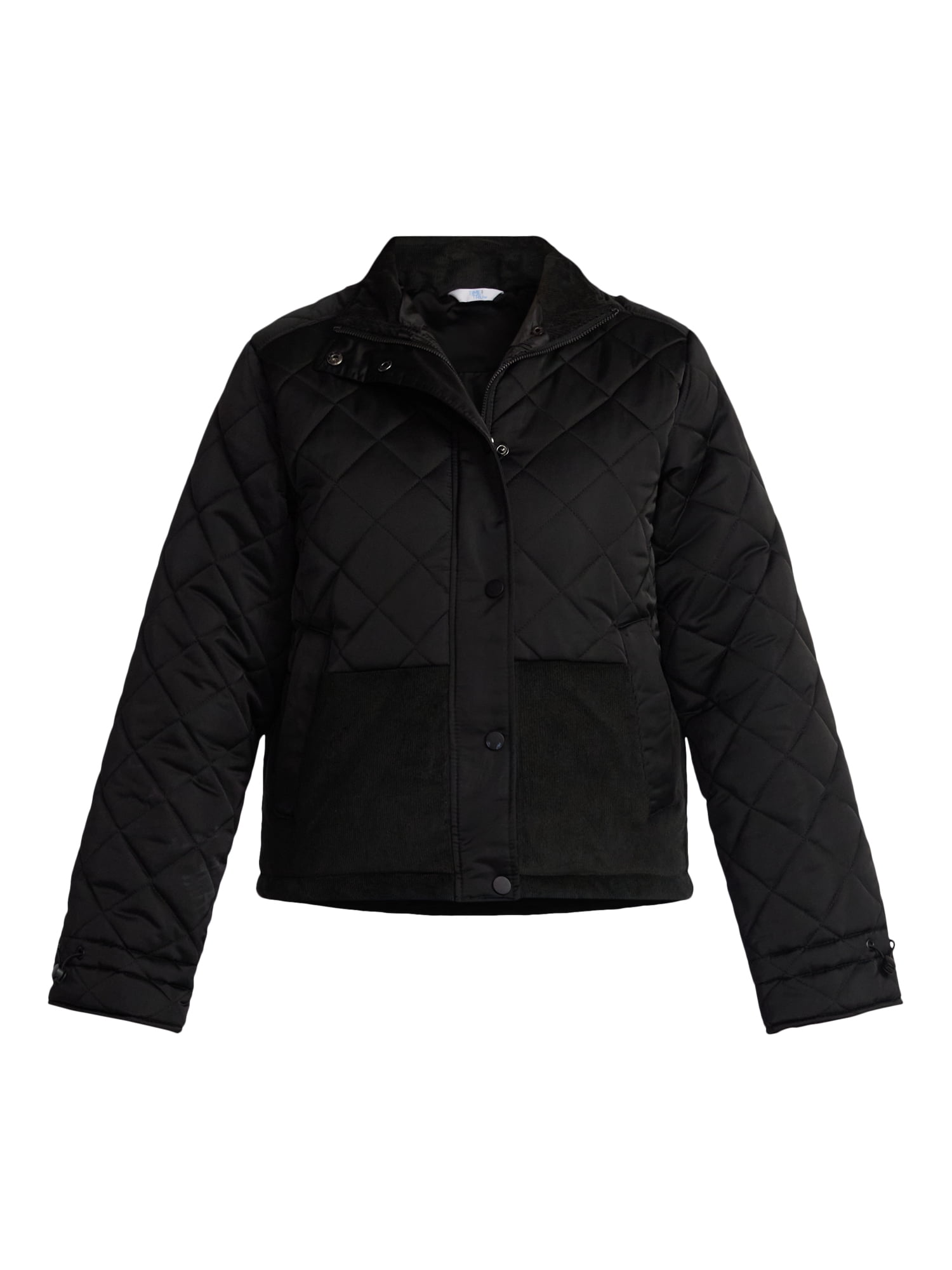 Time and Tru Women's and Women’s Plus Mixed Media Puffer Jacket, Sizes XS-2X
