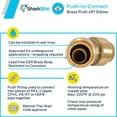 thumbnail image 4 of Conector de codo SharkBite de latón Push de 1/2" y 45° PEX, 4 of 5