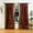 Brown, variant on Lined Tie Top Sari Curtains 43" W X 36" L matching tiebacks- Handcrafted Pink Indian Drapes with Lining, Offering Privacy and Insulation for Living Room/Bedroom/Dining Room, Sold in Pairs