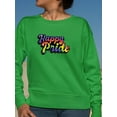 thumbnail image 2 of Happy Pride Bubblegum Banner Sweatshirt Women -Smartprints Designs, Female x-Large, 2 of 4