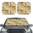 thumbnail image 2 of Disketp 2 Piece Wild West Cowboy Pattern Windshield Sunshades,Folding Windshield Sun Shade For Car Suv Trucks Sedan,Blocks Uv Rays Sun Visor Protector-Medium, 2 of 7