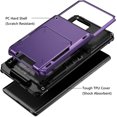 thumbnail image 3 of for Galaxy S23 Ultra Wallet Case 4-Card Credit Card Holder ID Slot Scratch Resistant Dual Layer Hybrid Protective Hard Shell Rugged TPU Bumper Armor Case for Galaxy S23 Ultra 6.8" GreyPurple, 3 of 14