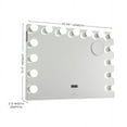 thumbnail image 2 of Impressions Vanity Hollywood Premiere Pro LED Magnifying Makeup Mirror with 15 Bulbs (Silver), 2 of 5