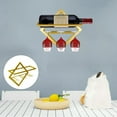 thumbnail image 1 of Dalazy Wine Rack Steel Wall Mount Bottle A Towel Kitchen Shelf  Holder Storage Gold Type A, 1 of 5