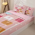 thumbnail image 2 of Manfei Hopscotch Number Zipper Twin Comforter Sets with Fitted Sheet and 2 Pillowcases, Rainbow Cloud Zipper Bedding Set, Pink, Pink Reversible, 4 Pieces, 2 of 7