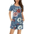 thumbnail image 2 of Qiopertar Liquidation à Moins de 5$ Blouse Décontractée à Col Rond Imprimé Manches Courtes Mode Pantalon Ensemble Pyjama Grandes Économies de Vacances!, 2 of 6