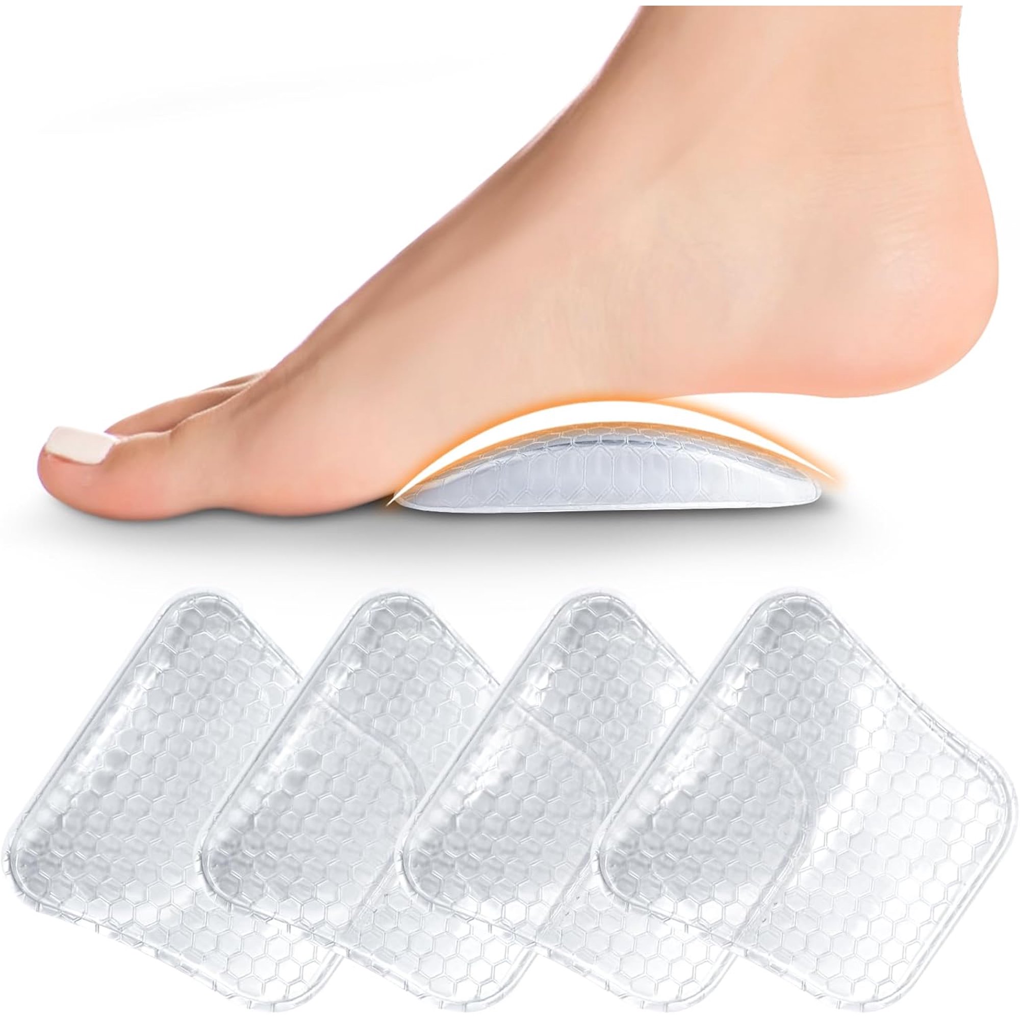 Arch Support Inserts Women for Flat Feet, Reusable, 2 Height Options | Stable Arch Support for Reduced Foot Fatigue, Secure Fit in Most Shoes, Walk in Greater Comfort, Plantar Fasciitis Relief