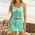 thumbnail image 2 of Timegard 2 Piece Sets for Women Summer Ribbed Scoop Neck Tank Top Skirts Loose Comfy Outfits Beach, 2 of 5