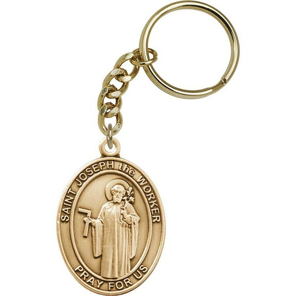 Gold Oxide St. Joseph the Worker Keychain