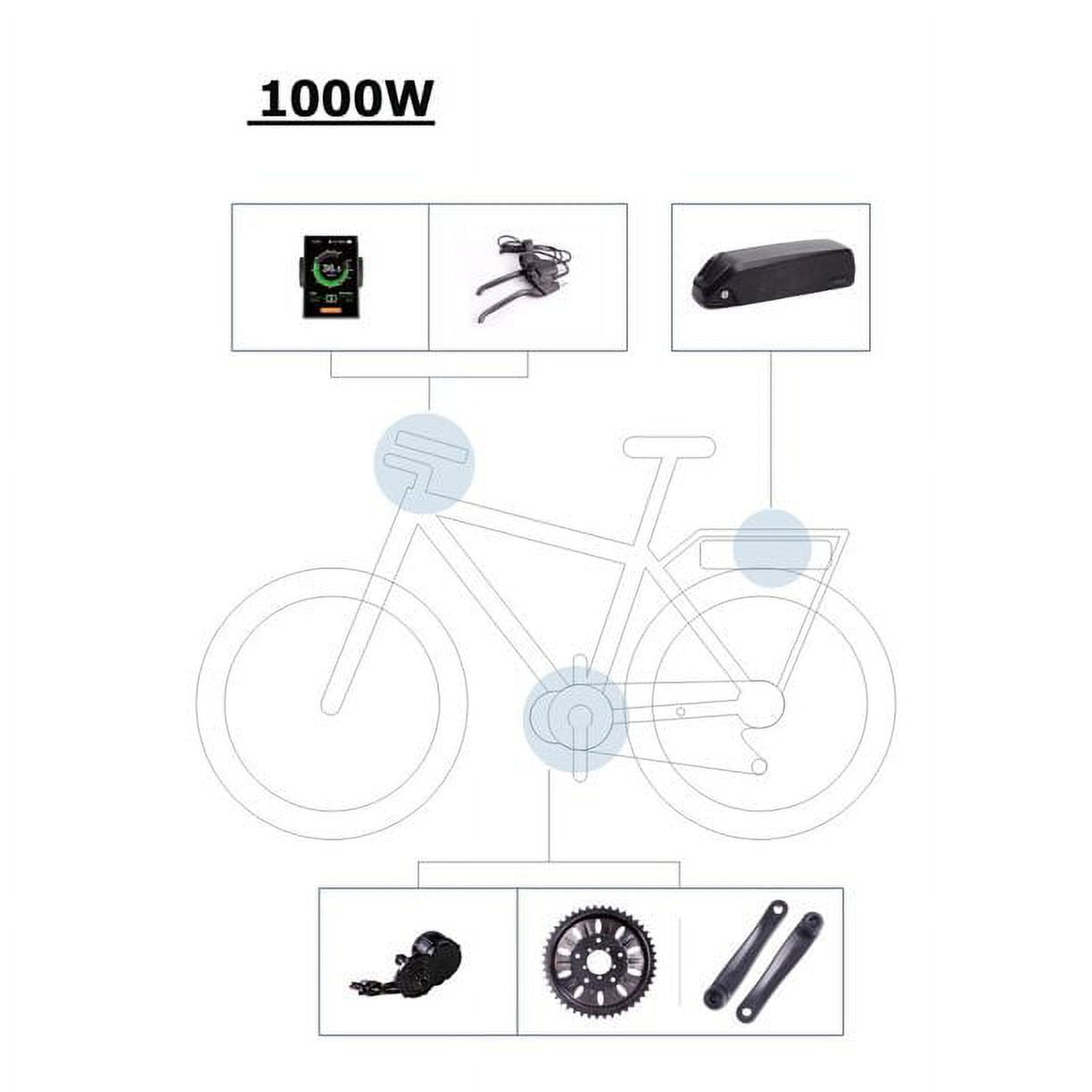 Bafang 48V (works with both 13S and 14S batteries) 1000W BBSHD Ebike Kit  (~1500W max) Mid Drive Kit With Battery Pack Option