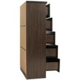 thumbnail image 4 of Pemberly Row Contemporary 5-Drawer Engineered Wood Tall Chest Dresser in Tobacco, 4 of 4