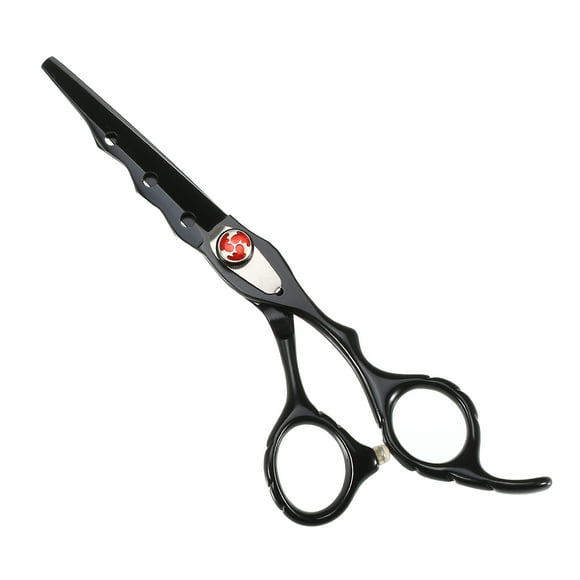 Unique Bargains Professional Hair Cutting Scissors Black Haircut Scissors 0.91'x0.67' Stainless Steel for Hair Cutting