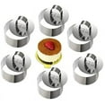 thumbnail image 1 of Mousse Rings Cake Ring Stainless Steel Cake Pan With Slider, 8Cm Diameter, 6 Pieces (Round), 1 of 8