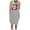 Gray, variant on IROINNID Women's Sleeveless Shift Dress Round Neckline Plus Size Casual Loose Pocket Dress Strapless Print Dress