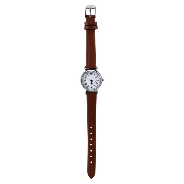 FAGINEY Montre Habillée Simple et Exquise pour Femmes, Montre Rétro en Cuir Mini, Montre de Mode, Montre à Cadran Rond