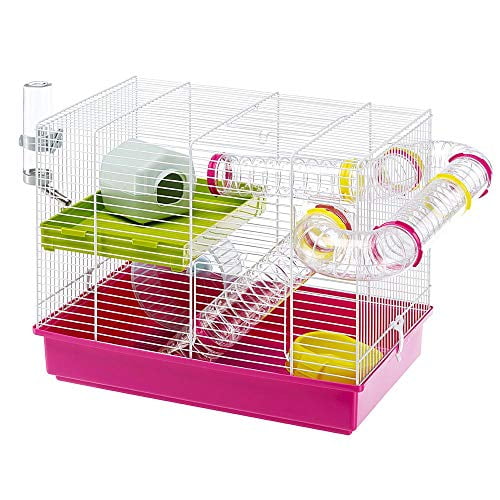 Ferplast CAGE CAGE pour Hamster, Larges Aires de Jeux, 18, 11x11, 61xH 14, 76 Pouces Blanc