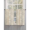 thumbnail image 3 of Tier Curtains 45 Inches Long, Bohemian Floral, Window Treatment Curtain Drapes, Vintage Gradient European Line Window Half Privacy Curtains for Bedroom Bathroom, 42"x45", 2 Panels, 3 of 7