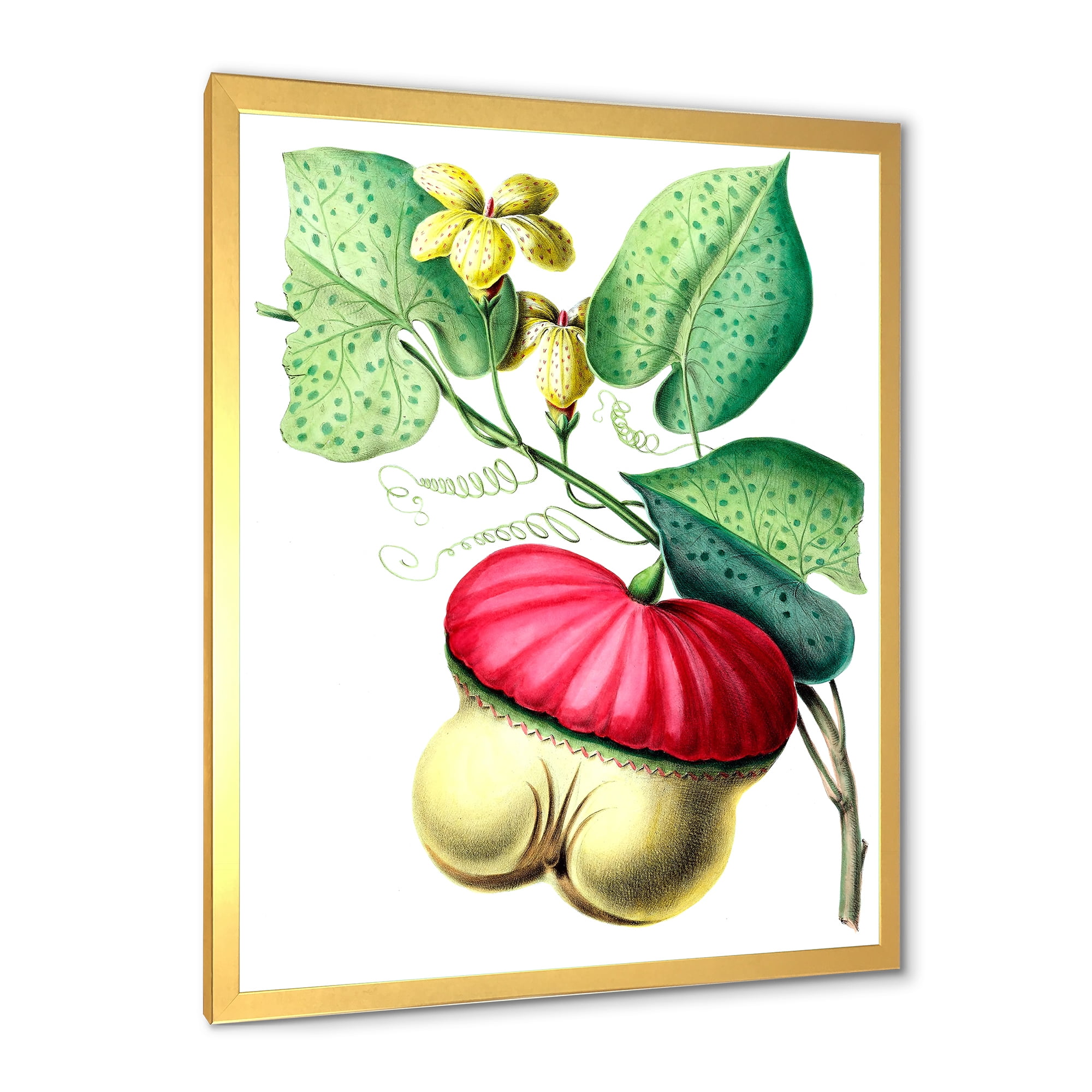 Designart 'American Vintage Flowers I' Traditional Framed Art Print