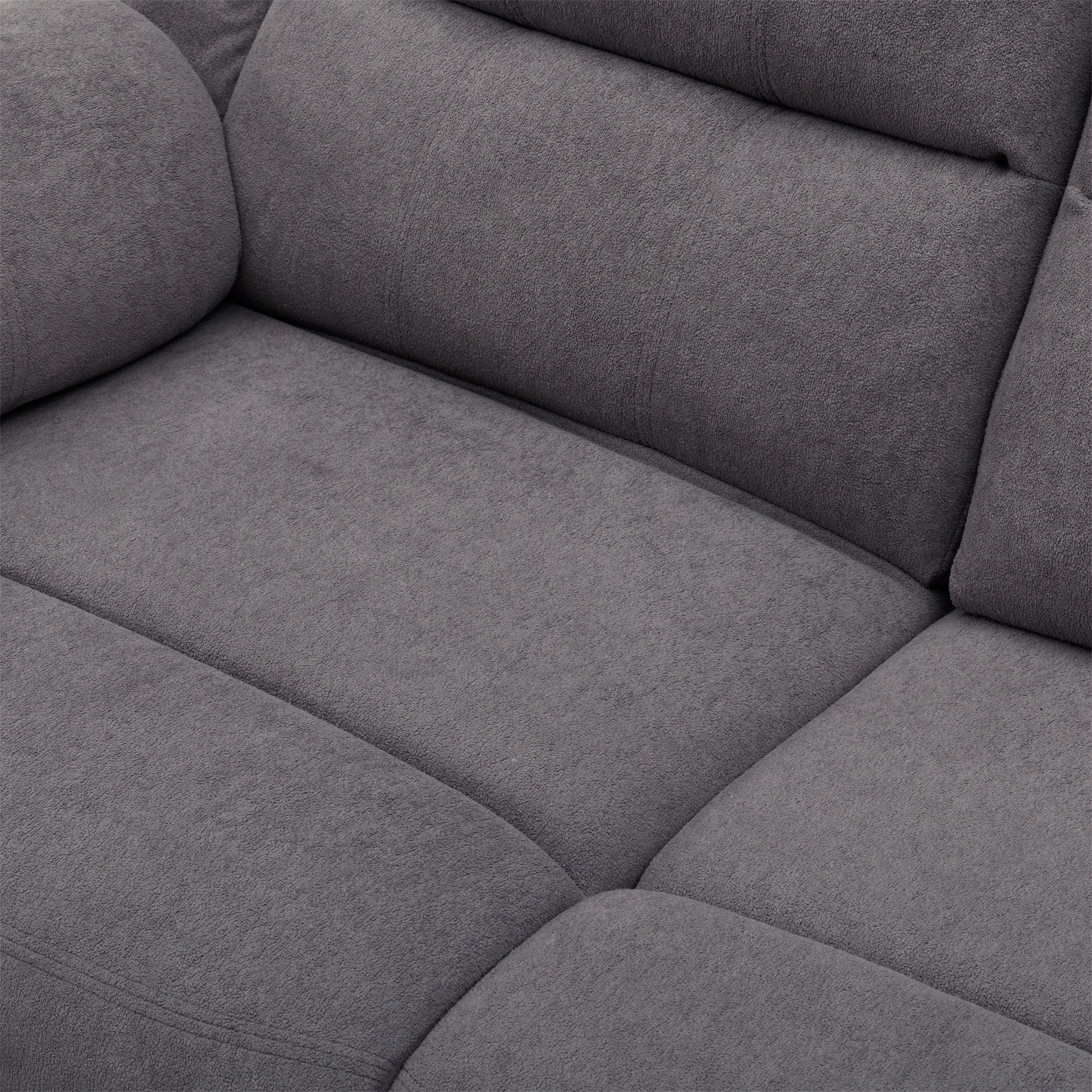 Grey 2-Seat Reclining Loveseat - Modern Microfiber Couch