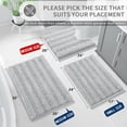 thumbnail image 2 of U Shaped Toilet Bath Rug, Luxury Chenille Contour Mat for Bathroom, Soft Comfortable Shaggy Commode Rug, Water Absorption, Non-Slip, Extra Thick, Machine Wash, 24.4 x 20 Inch, Silver Grey, 2 of 6