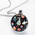 thumbnail image 2 of Easter Glass Design Circular Pendant Necklace, 2 of 5