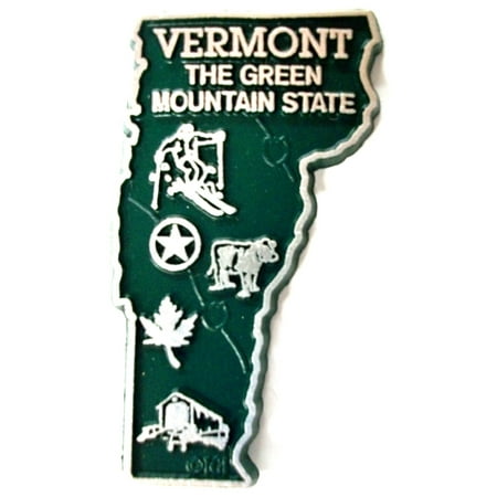 Vermont the Green Mountain State Map Fridge