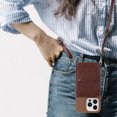 thumbnail image 5 of For Iphone 14 Pro Crossbody Lanyard Wallet Card Bag Phone Case(Coffee),iPhone 16 Pro, 5 of 5