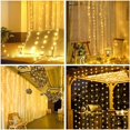 thumbnail image 4 of Guirnalda de cortina de luces Led, decoración navideña de Festival, 8 modos, Usb, Control remoto, luz de vacaciones para dormitorio, hogar, al aire libre, 4 of 4