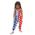 thumbnail image 1 of Summer Clearance! EINCcm Girls Romper Girl Jumpsuit Independence Day Romper Girls Summer Sling Sleeveless Short Jumpsuit, for Toddler Baby Girls, Multis A, 3-4 Years, 1 of 6