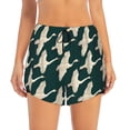 thumbnail image 2 of KLL Flying Swans Pattern Shorts Women,Athletic Shorts High Waisted Running Shorts Pocket Sporty Short Gym Elastic Workout Shorts-X-Large, 2 of 7