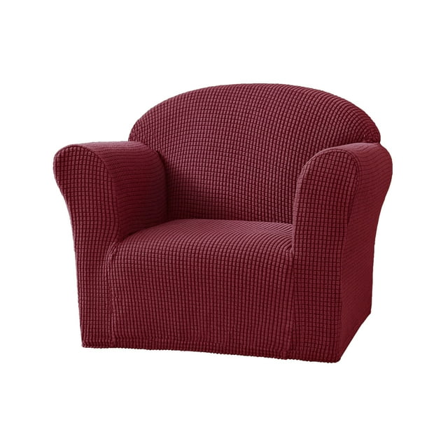 relayinert Elastic Sofa Cover Sofa Looking New Machine Washable And Non-fading High-stretch Stretch Slipcovers Winered 1Set