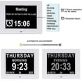 thumbnail image 3 of Reloj para personas con demencia, Alzheimer y calendario digital grande para personas mayores, con día y fecha (F99), 3 of 5