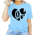 thumbnail image 1 of Meichang T-Shirt de la Saint-Valentin pour Femmes Imprimé Cœur T-Shirts Mignons Col Rond Manches Courtes T-Shirts de Vacances Saint-Valentin, 1 of 4