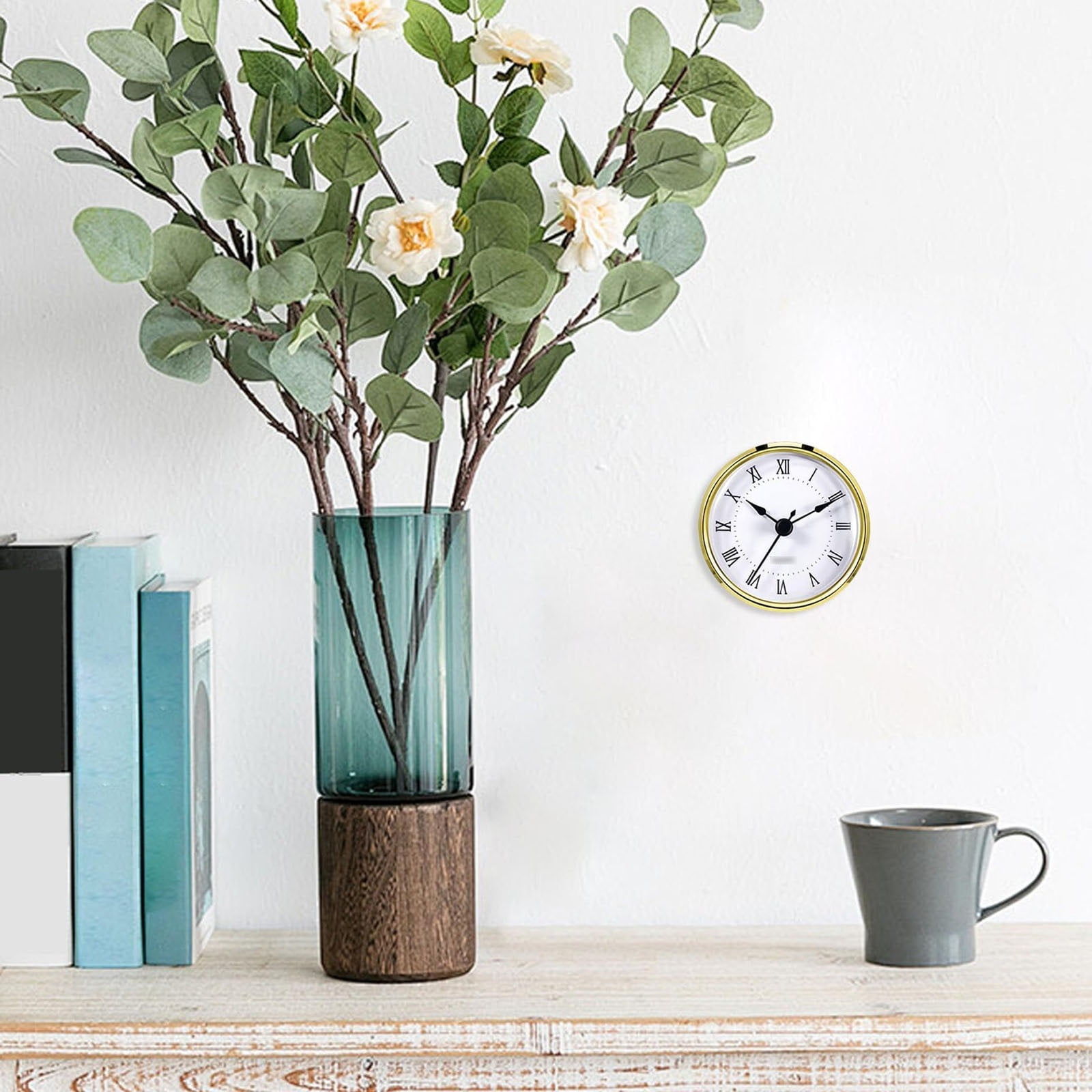 Quartz Clock Insert, Silent Modern Clock Movement, Mini Round Clock for Home, Office & DIY Decor