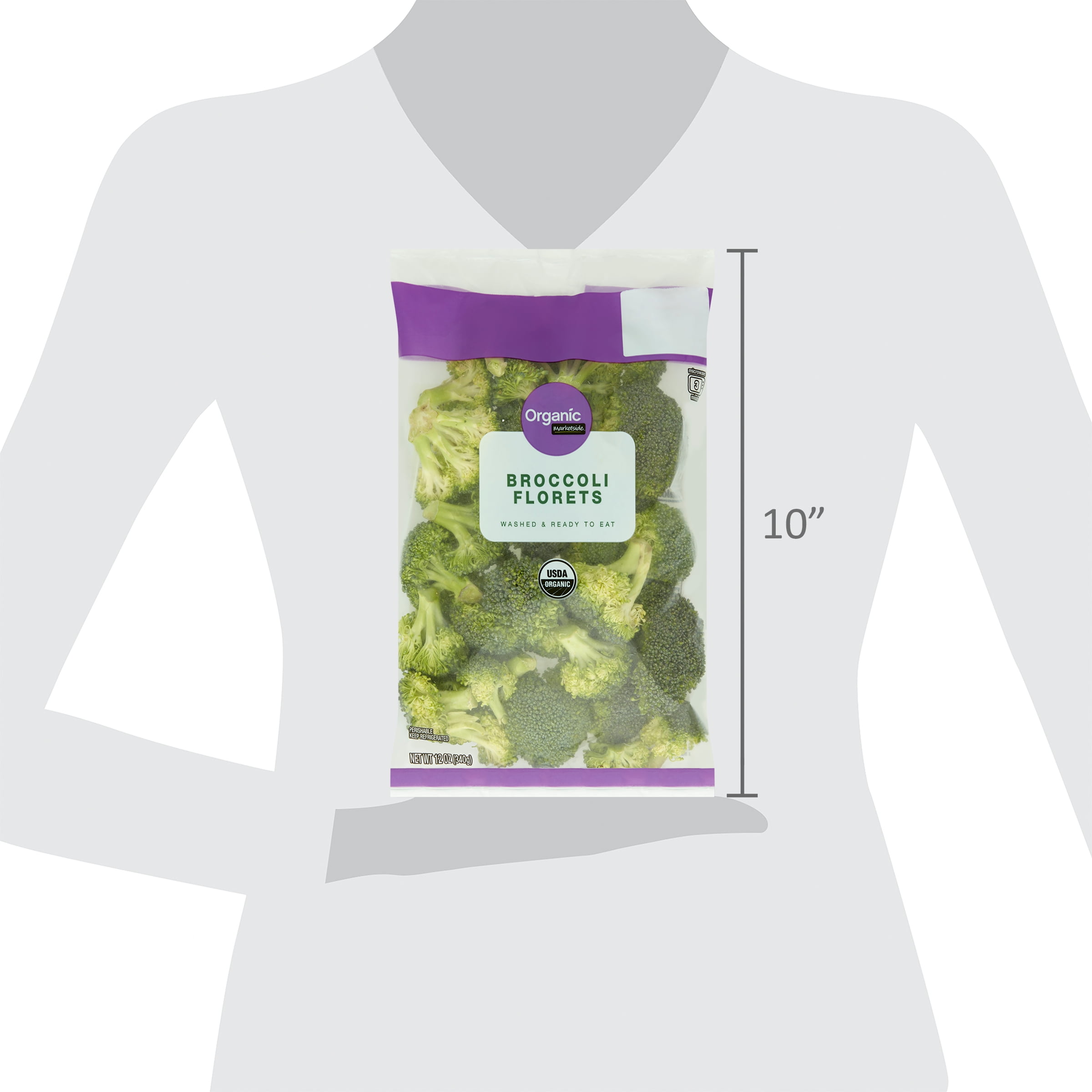 Marketside Organic Fresh Broccoli Florets, 12 oz