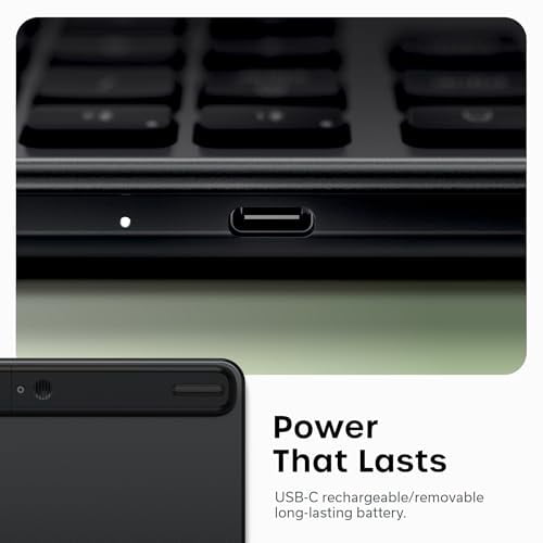 Satechi Slim EX3 Wireless Keyboard, Full-Size Keyboard w/Numpad, Multi-Device Bluetooth, 2.4GHz Connection for macOS, Windows, Android, Instant OS Key Remap,USB-C Rechargeable Battery, Space Black