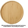 thumbnail image 3 of Plateau de Service Rond en Bois Décoratif pour Aliments, 3 of 5