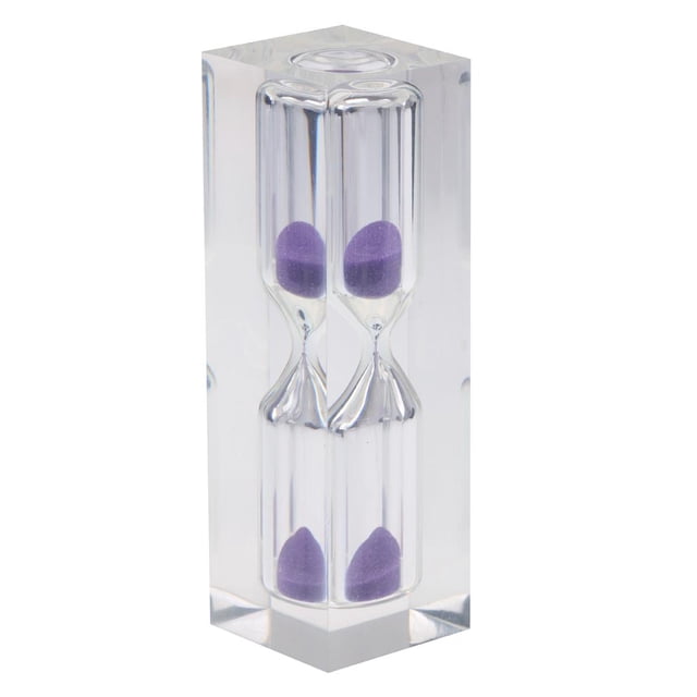 3 tiempo de tiempo de tiempo de Acrylic Claro Sandglass Arena Temporizador Decaroción Púrpura Sunnimix Reloj de arena