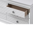 thumbnail image 4 of Contemporary Home Living Embossed 6-Drawer Wooden Dresser - 59" - White, 4 of 6