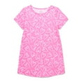 thumbnail image 3 of Wonder Nation Girls Graphic Print Sleep Dress with Short Sleeves, 2-Pack, Sizes 4-18 & Plus, 3 of 3