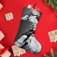thumbnail image 4 of Madonna Tema: Calcetines de Navidad, fino lino blanco para colgar en escaleras y chimenea, decoración navideña para el hogar, regalo de Navidad. 54cm × 38cm, 4 of 5