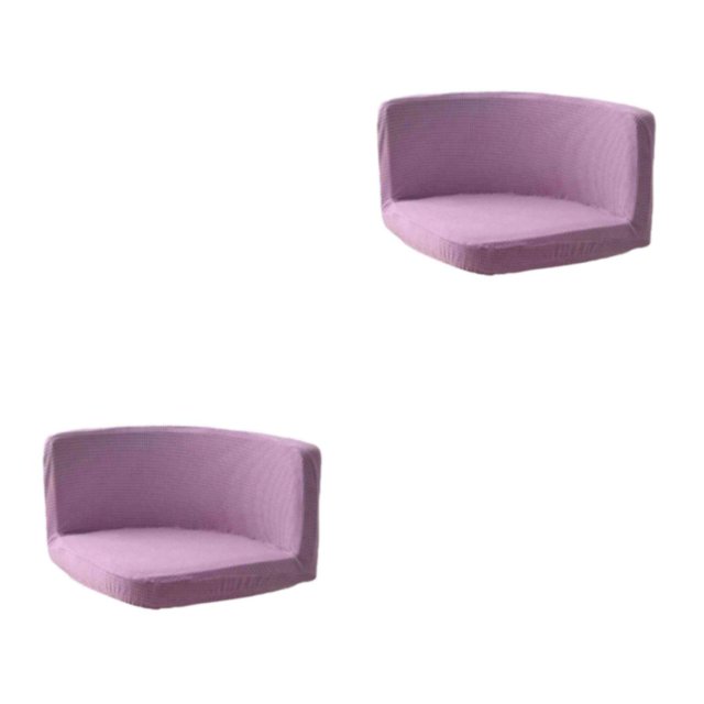Guardoinrt Modern Simple Style Chair Cover Home Décor With Ease Polyester Trilateral Chair Covers Cover Chairs Made With Polyester Light purple 2Set